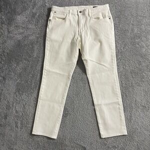 Bonobos Travel Jeans Mens Size 35x32 White‎ Pants Stretch Slim Fit Straight Leg
